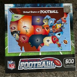 The United States of football puzzle.  New 500 pieces.